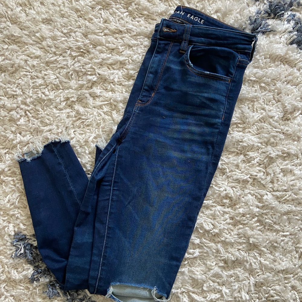 American Eagle High Waisted Ripped Skinny Jeans